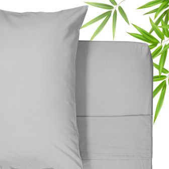 Bamboo Cotton Grey Flat Sheet