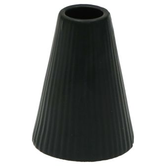 Black Ribbed Candle Holder