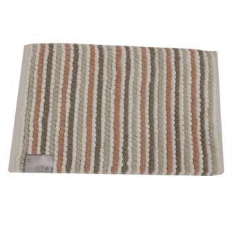 California Stripe Grey & Blush Bathmat