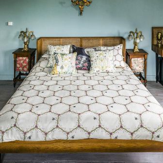 Honeycomb Cream Cotton Duvet Set