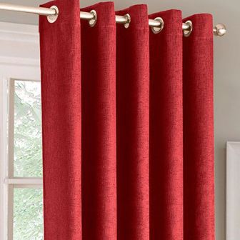 Iona Red Single Panel Door Curtain