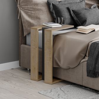 Oak & Anthracite Side Table
