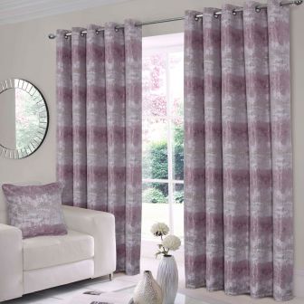 Heritage Blush Ready Made Eyelet Curtains