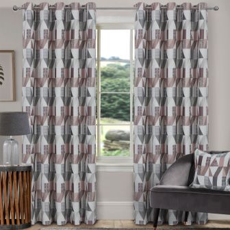 Larossa Blush Ready Made Eyelet Curtains