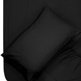 Essentials Black Sheet & Pillowcase Range