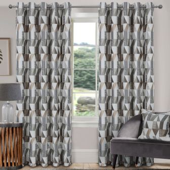 Larossa Natural Ready Made Eyelet Curtains