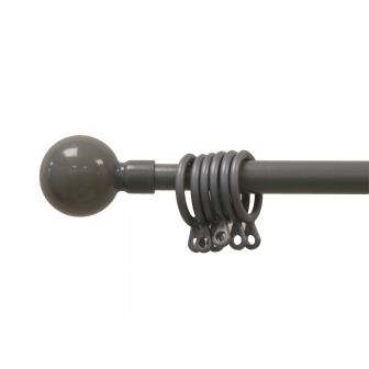 13/16mm Extendable Silver Curtain Pole 1.2-2.1m