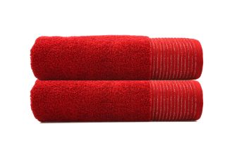 Sparkle Border Red Towel Range