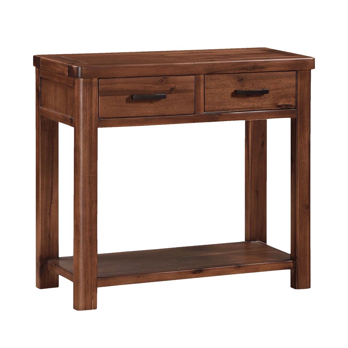 Dark brown deals wood console table