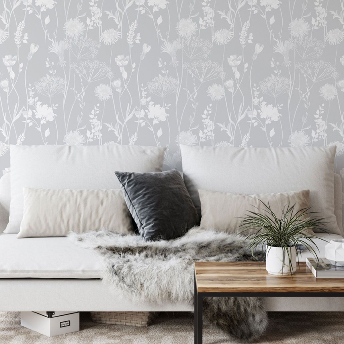 35 Dark Grey Floral Wallpaper  WallpaperSafari