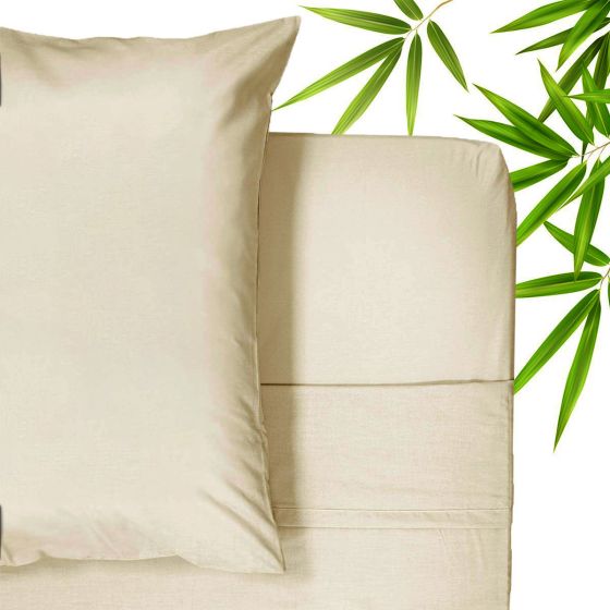 Bamboo Cotton Natural Fitted Sheet 30cm | 12inch